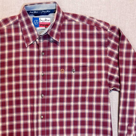 Wrangler George Strait Cowboy Cut Western Shirt XL Plaid Pearl Snap Rodeo Cowboy - Picture 1 of 9